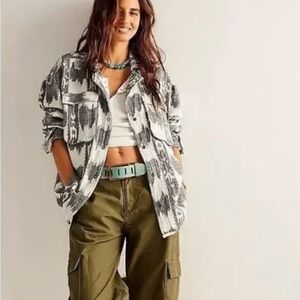 Stylish Printed Jacket and Cargo Pants